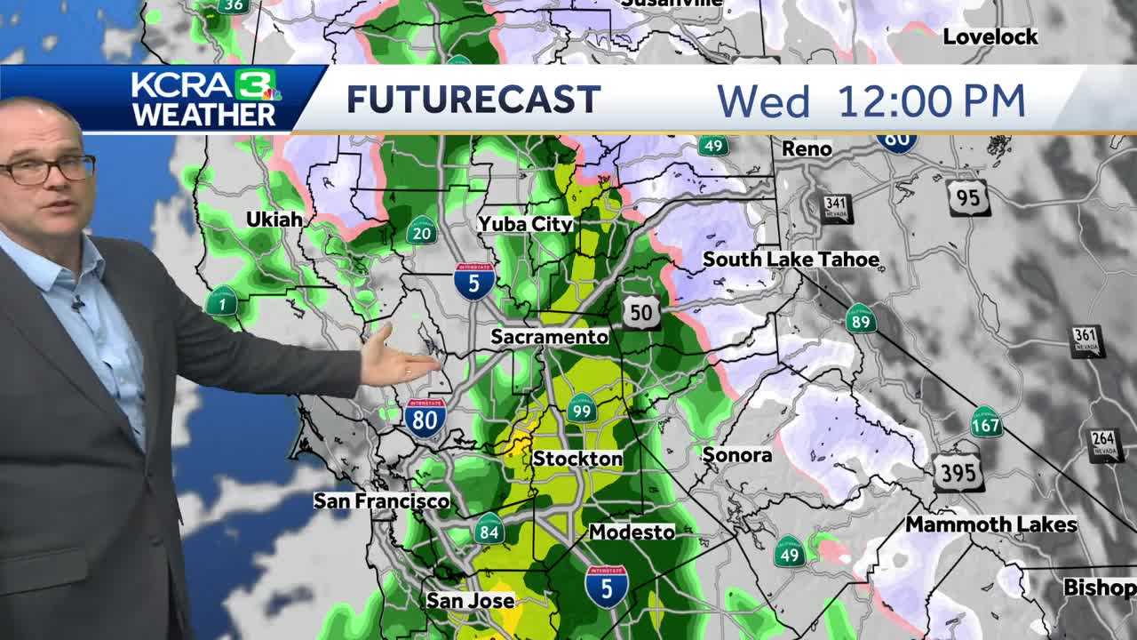 Northern California Forecast: Rain And Snow Timeline For Wednesday