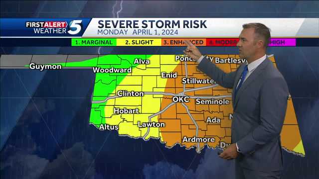 Oklahoma could see storms with large hail, tornadoes on Monday - Vimarsana News