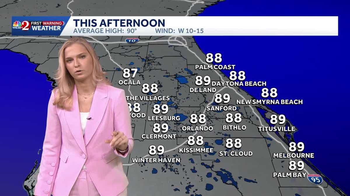 A showery day ahead with some this afternoon across Central Florida