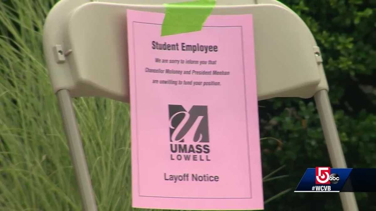 Group protests layoffs at UMass Lowell