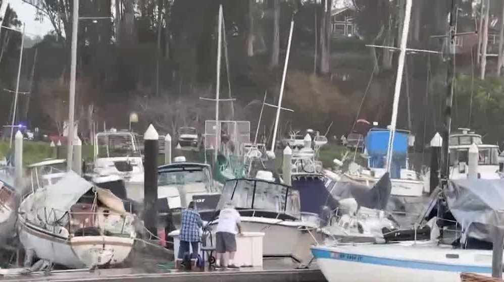 High swells leave a wake of destruction at the Santa Cruz Harbor  KSBW Monterey