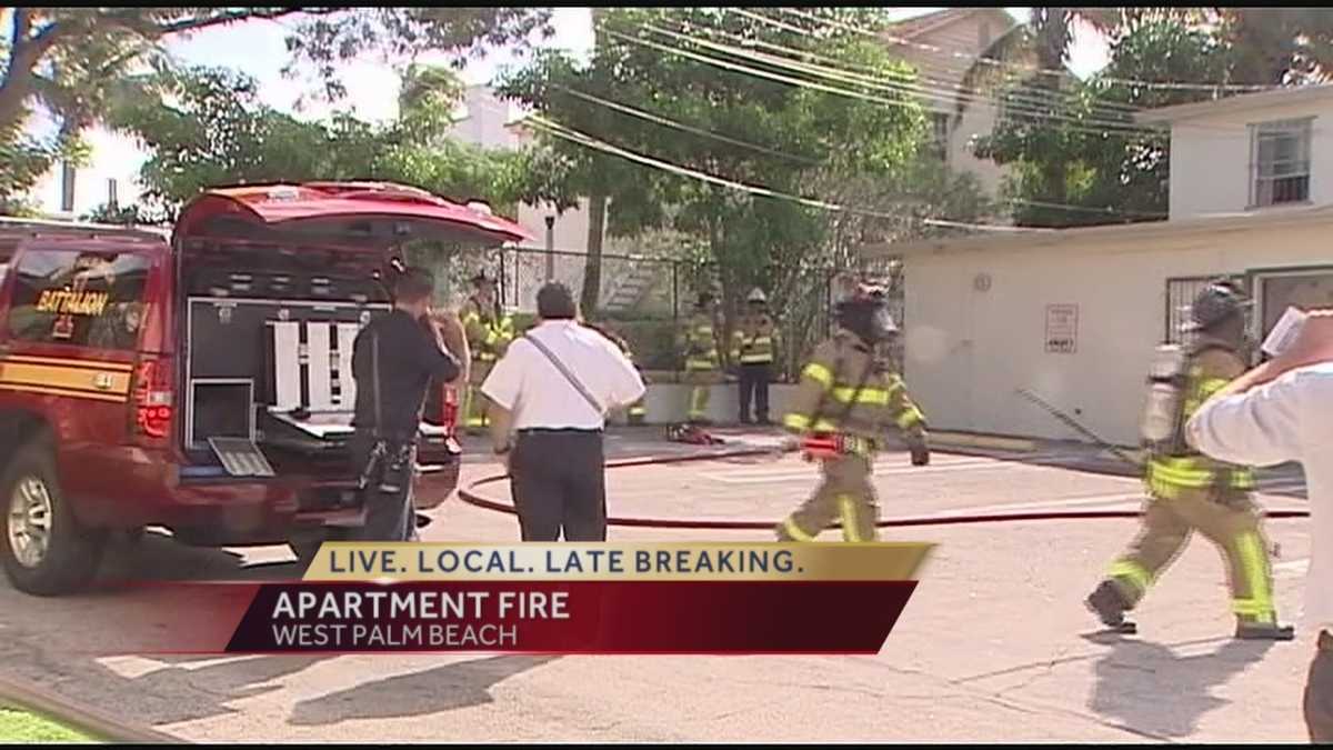 Crews battle West Palm Beach apartment fire