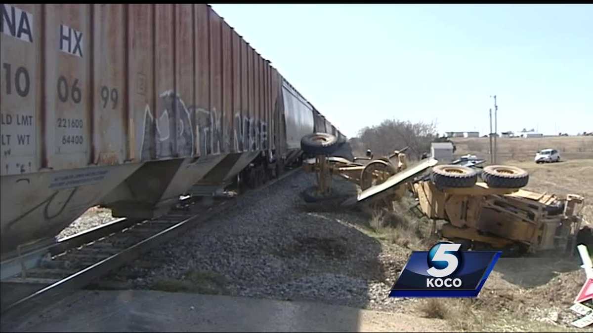 Worker saved from train crash in Grady County