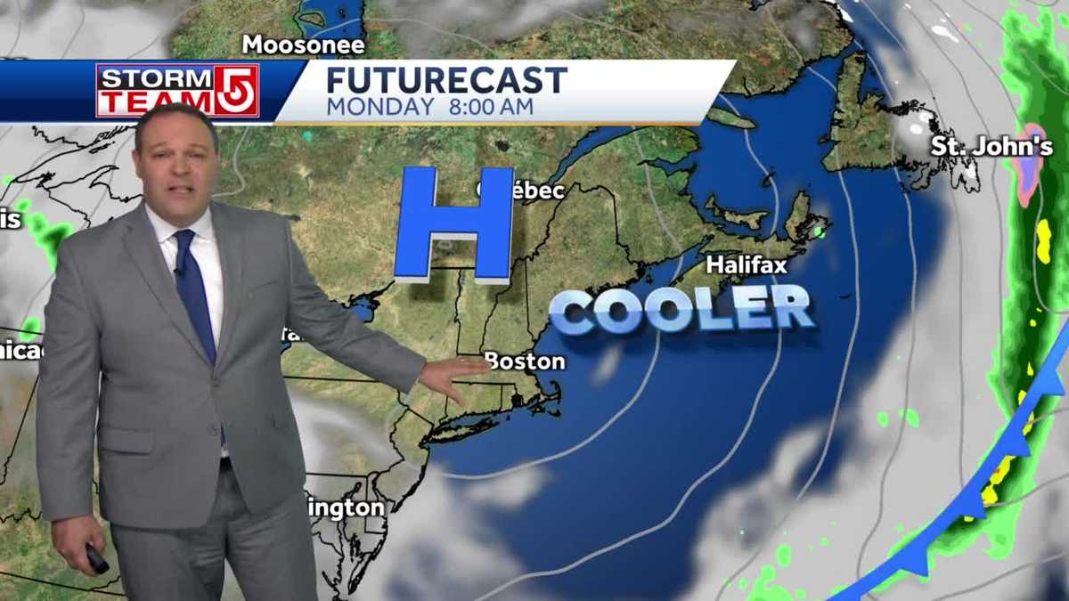 Video: Cooler, drier air moving into Mass., quick change on way