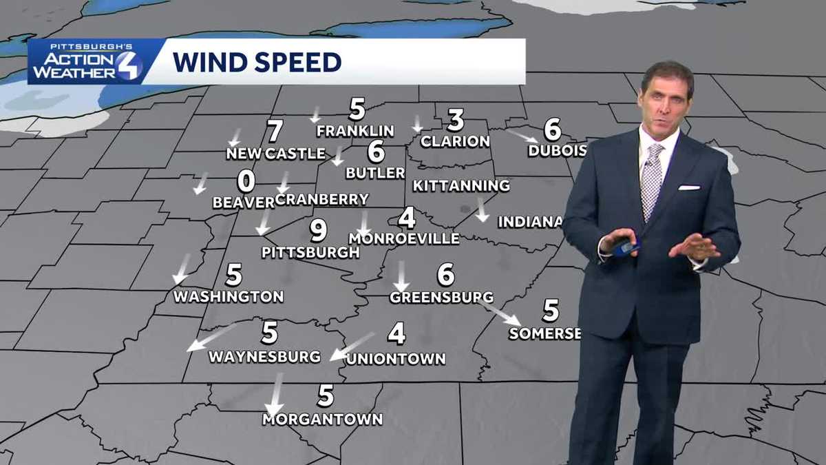 Cold start to Monday, but milder surge follows for western PA