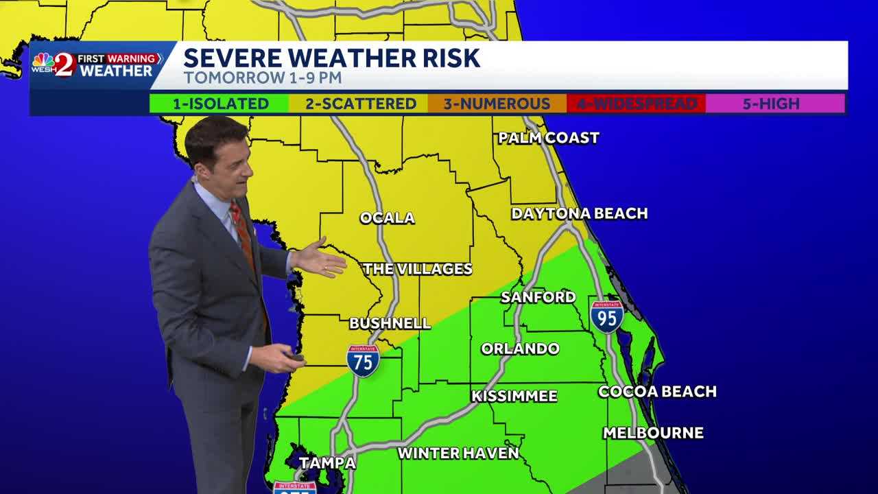 Showers and storms may bring some damaging wind Saturday! 5.1.26
