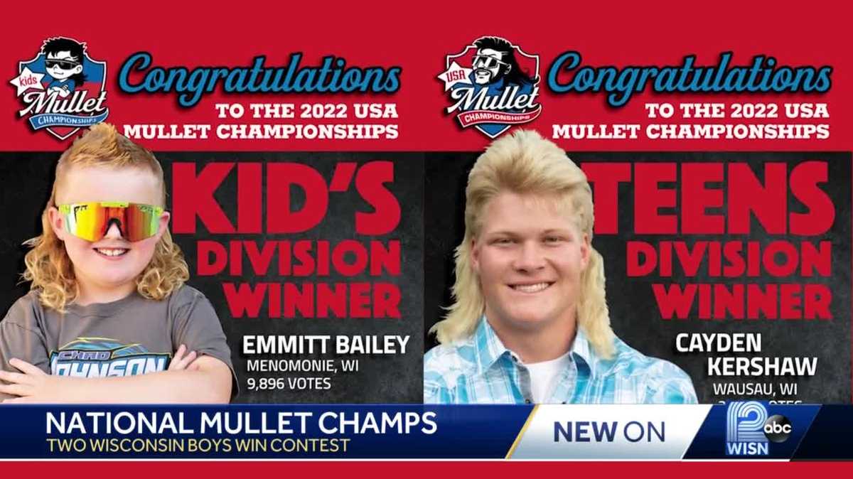 This kid is competing in the national mullet championships. Look