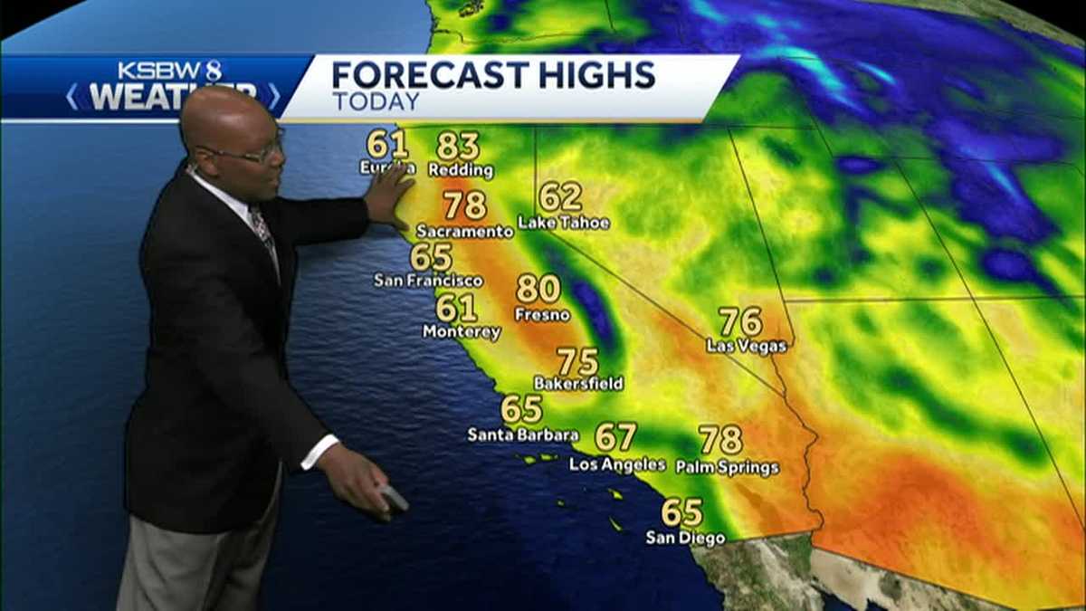 Seasonal Coastal Temps Warmer Inland
