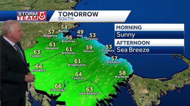 Video: Mostly sunny skies, cooler along coast with sea breeze