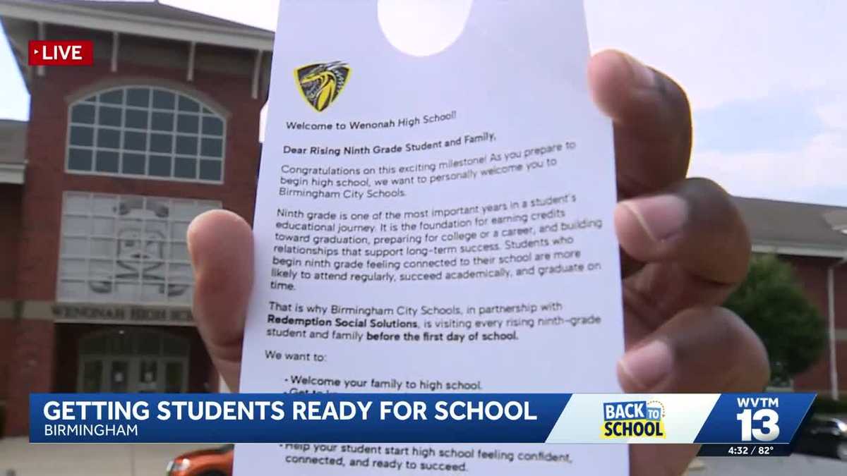 Birmingham City Schools meeting rising ninth grade students at home ahead of the new school year