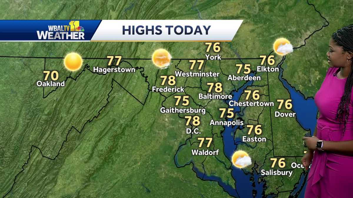 Sunny and clear heading into warmer, humid weekend