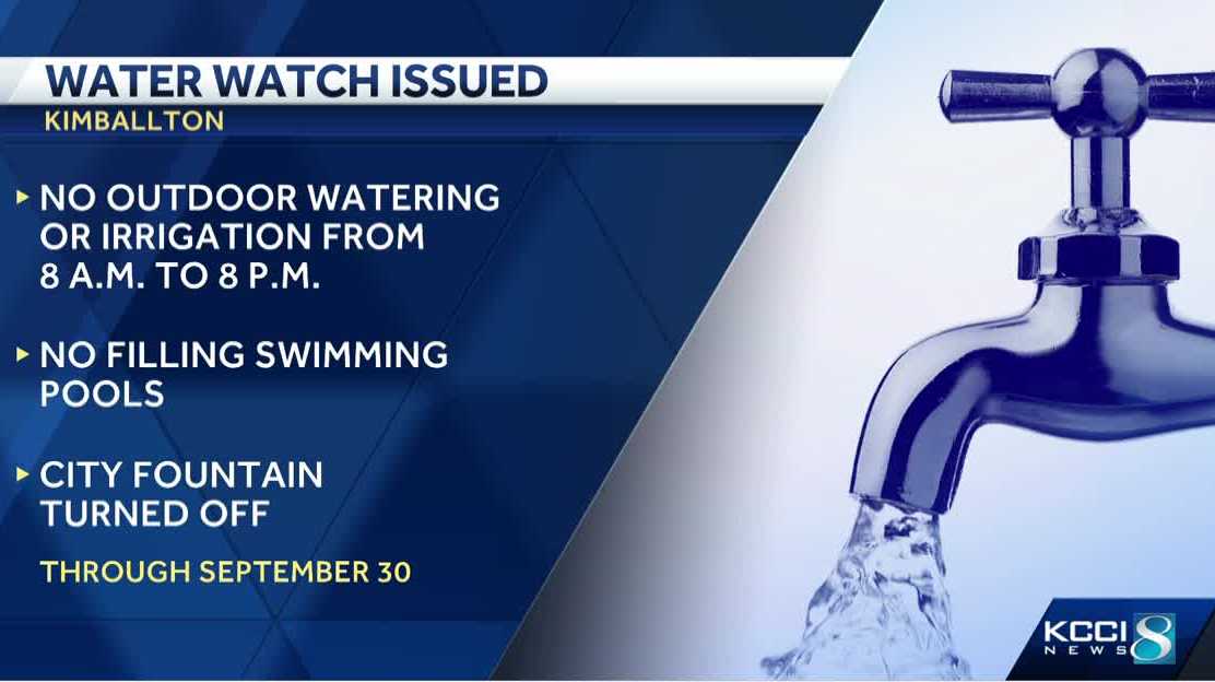 Kimballton, Iowa declares water watch due to drought, high temperatures