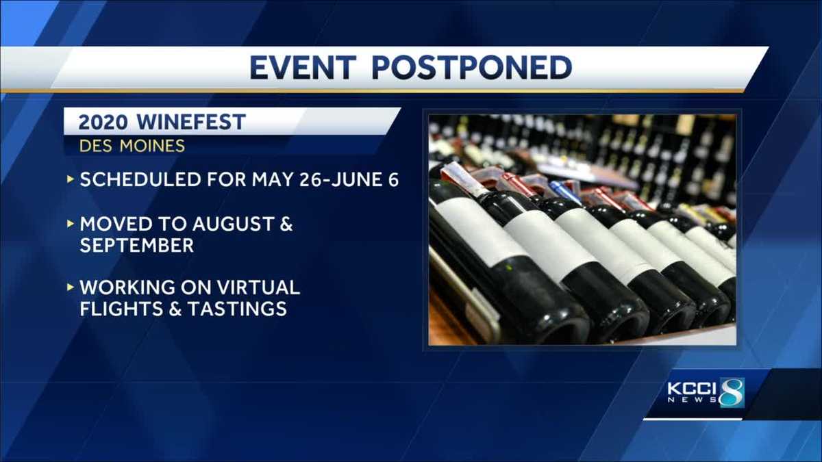 Des Moines Wine Festival rescheduled