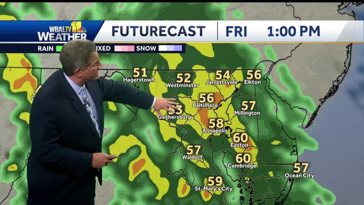 Scattered showers today, steadier rain this weekend