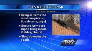 Strong winds bring an elevated fire risk