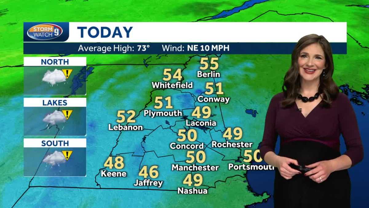 Watch: Steady rain Sunday