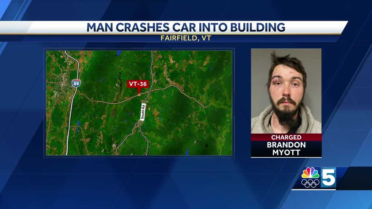 Man crashes car into building, and flees on foot, all with a suspended ...