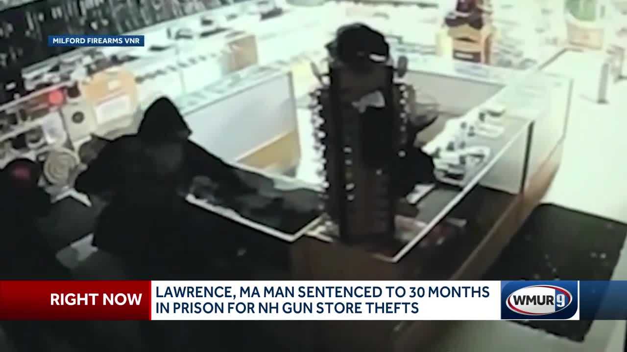 MA Man Sentenced To 30 Months In Prison For NH Gun Store Thefts