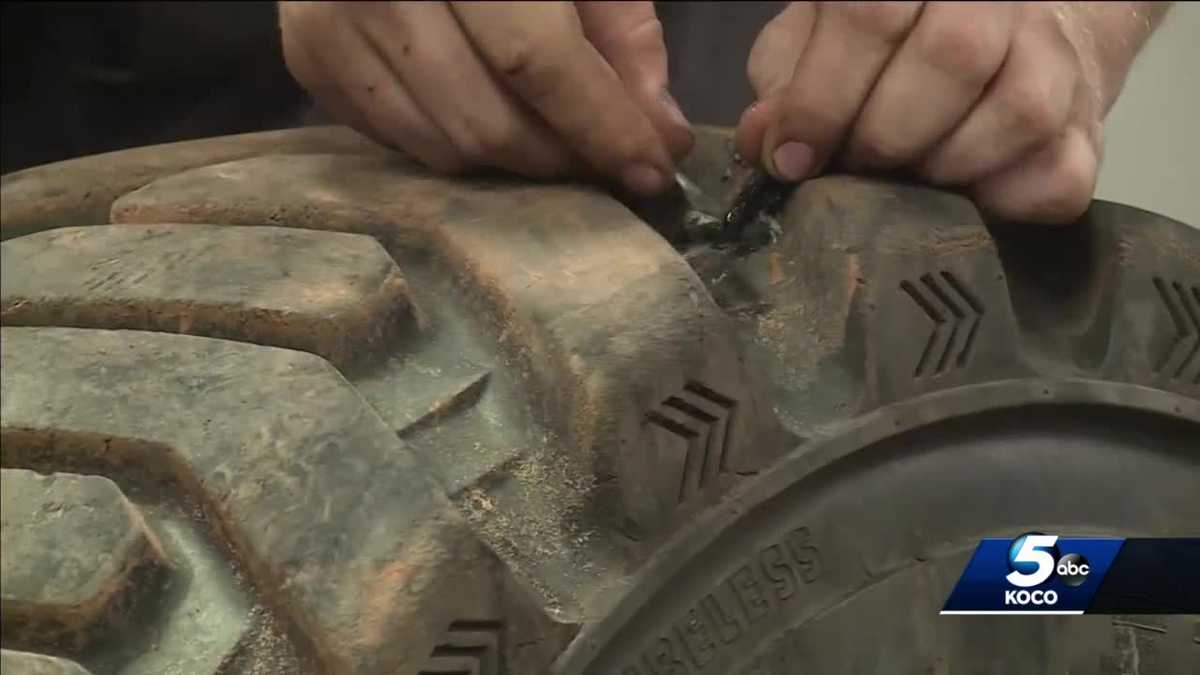 Tire shops in Norman sees customers with flat tires due to nails