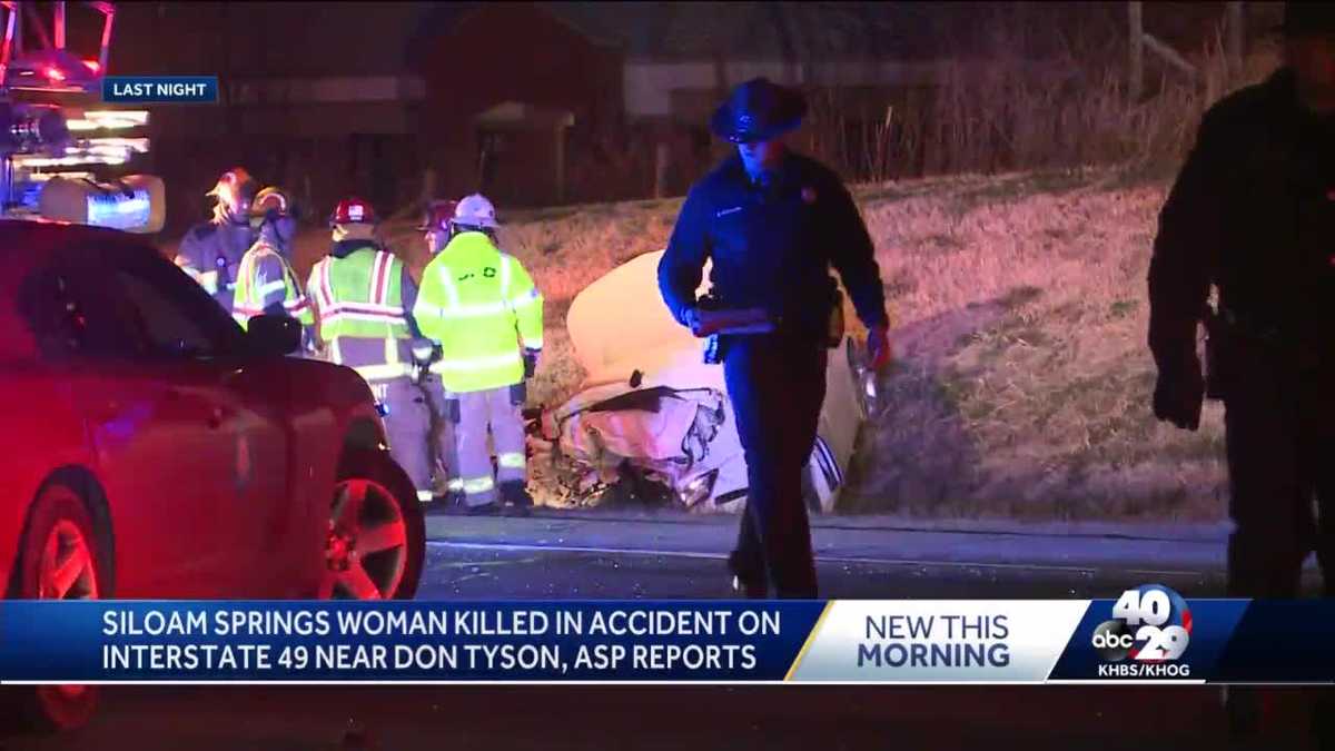 ASP: Siloam Springs woman killed in crash on I49