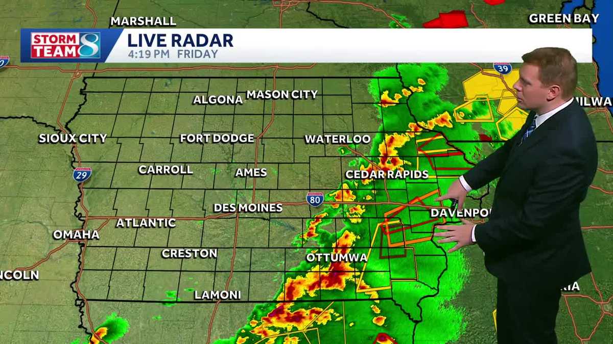 Iowa weather: Storms move out of central Iowa heading into the weekend