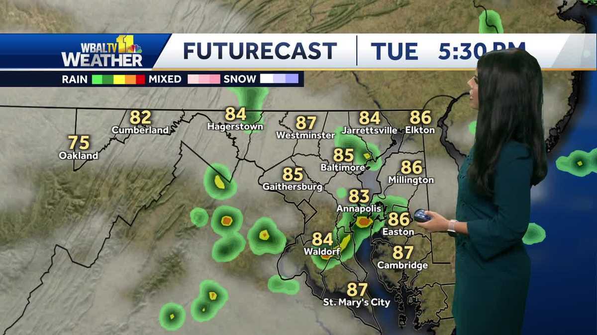 Scattered thunderstorms possible tonight ...