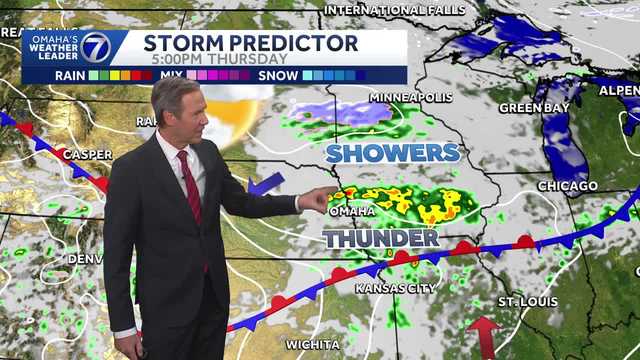 Rain and thunderstorm Thursday for Omaha