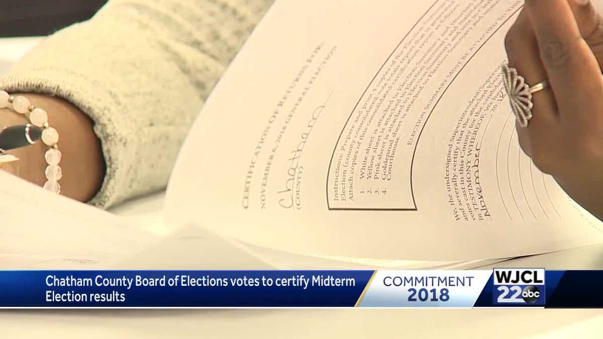 Chatham County Board of Elections certifies midterm election results