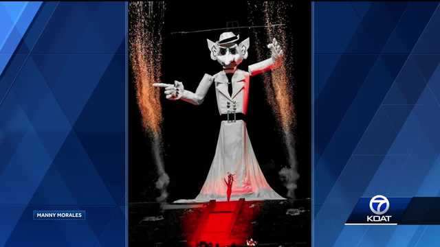 Fire dancer for Burning of Zozobra joins KOAT in studio