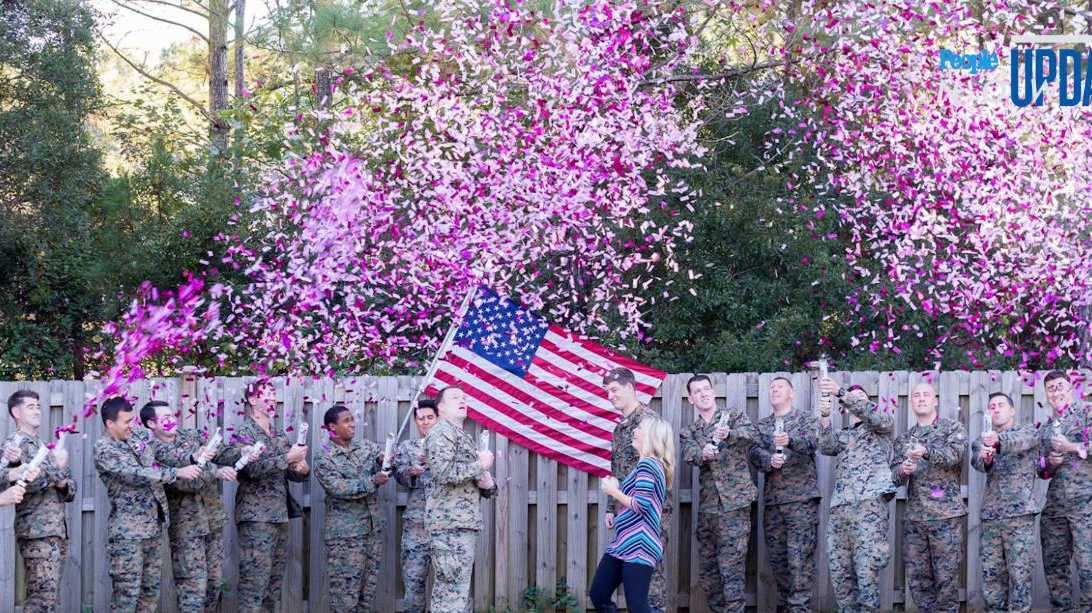 Pregnant Navy widow honors husband with Veterans Day baby gender reveal