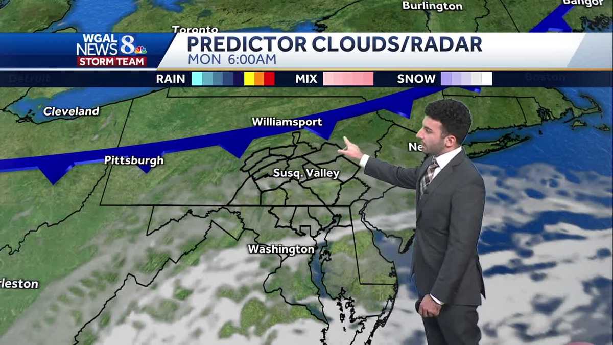 Mostly clear; increasing clouds overnight, fall-like weather arriving midweek