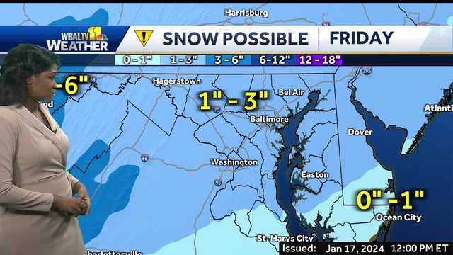 Maryland's frigid now, snow coming Friday