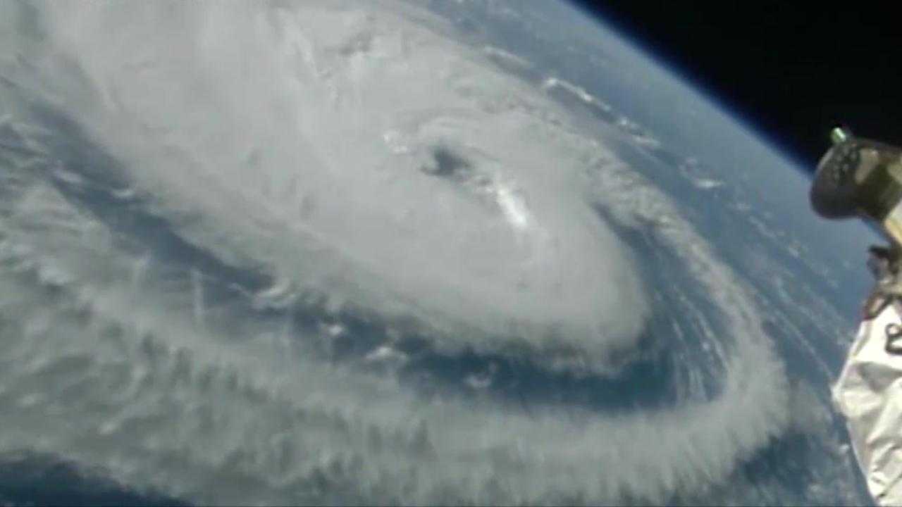 Three Hurricanes Seen From Space