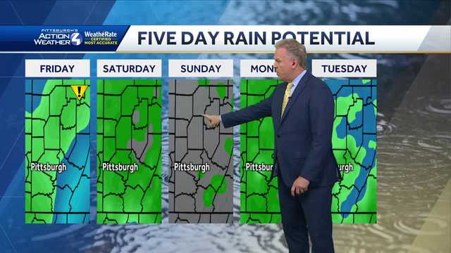 Rain Saturday morning, dry for Light Up Night in Pittsburgh