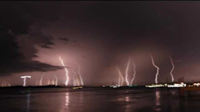 Orlando, Florida. August 12, 2020. Giant 95 number of Lightning