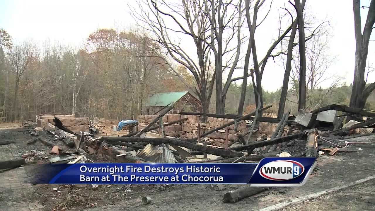 Overnight Fire Destroys Historic Barn At The Preserve At Chocorua