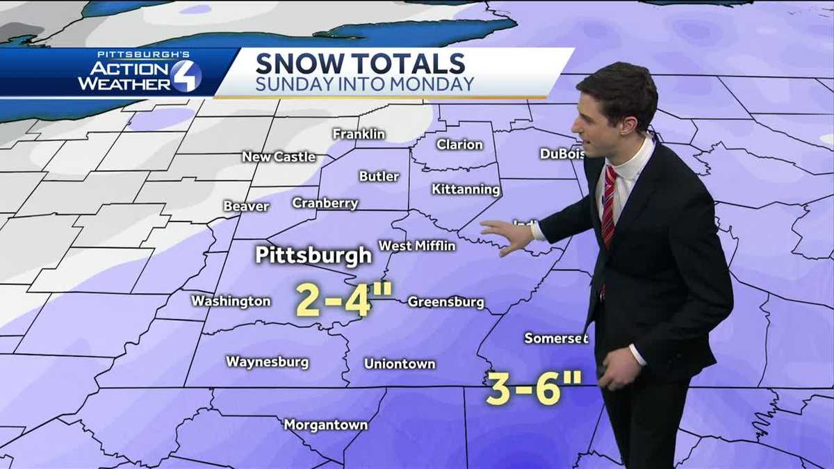 Pittsburgh Weather Winter storm warning issued for parts of Western Pa