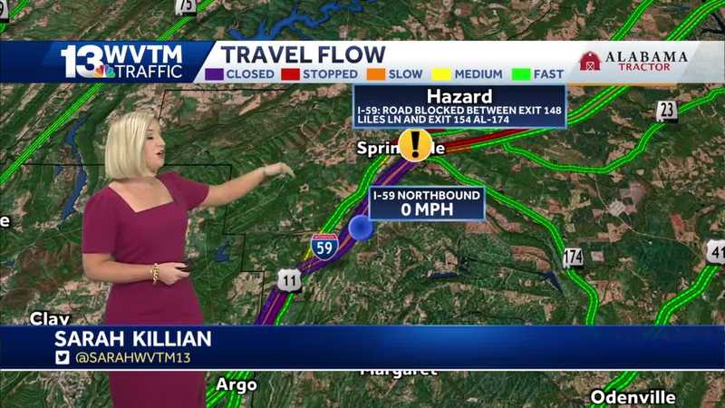 Major accident on I-59 in Springville