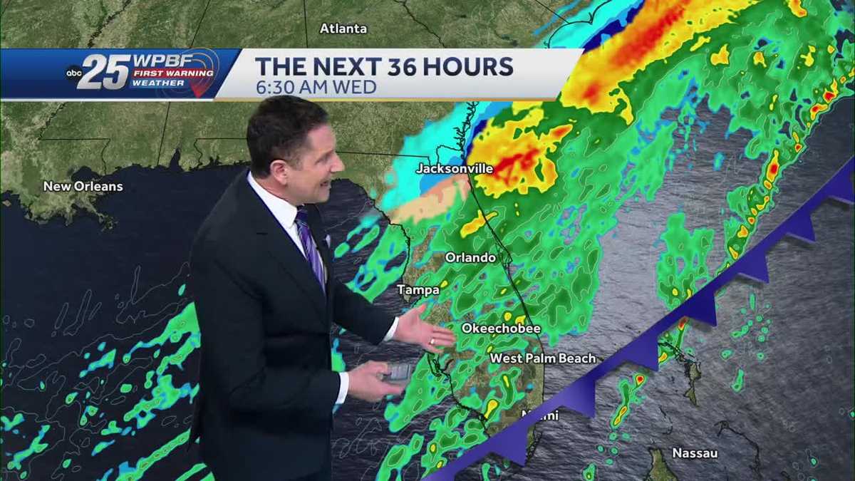 Overcast skies with scattered rainfall possible