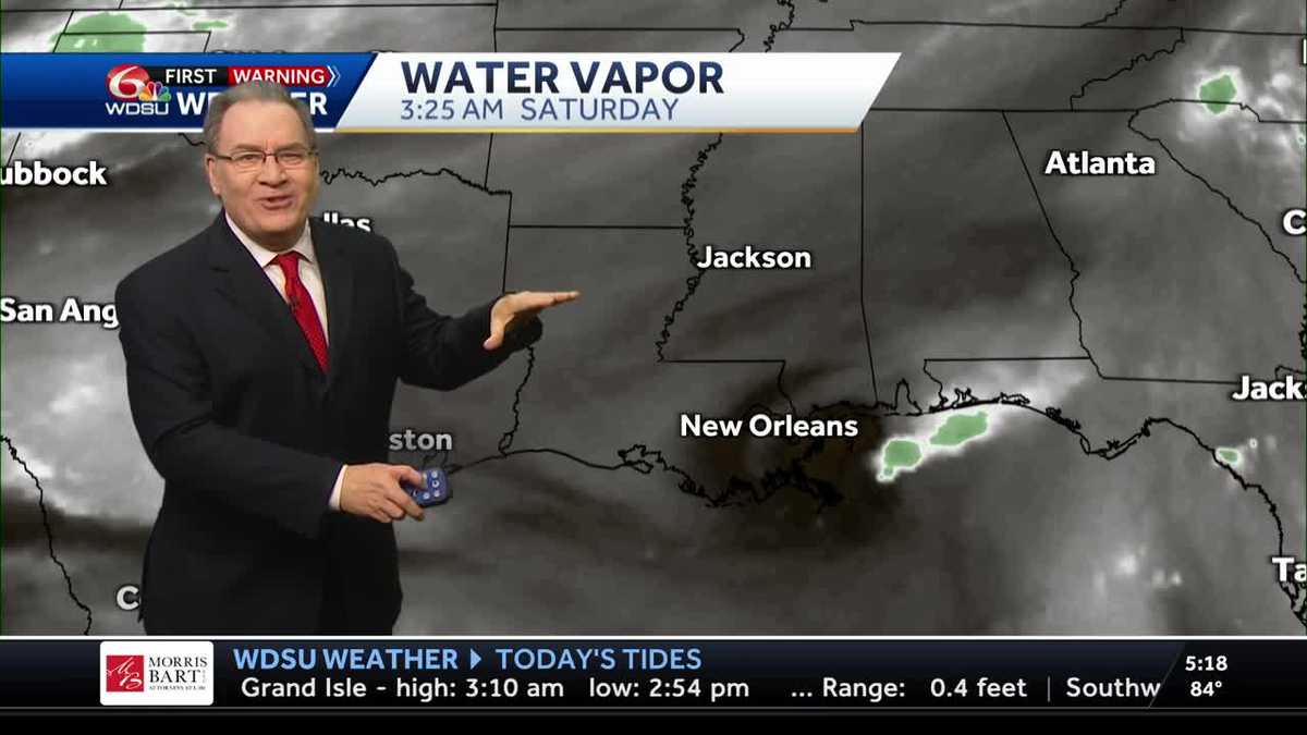 Hot but drier today, tracking a tropical wave