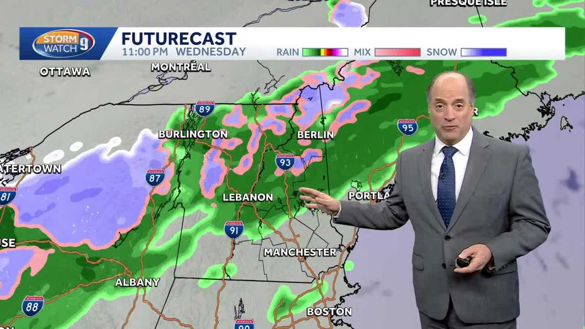 Video: Rain, wet snow overnight in New Hampshire