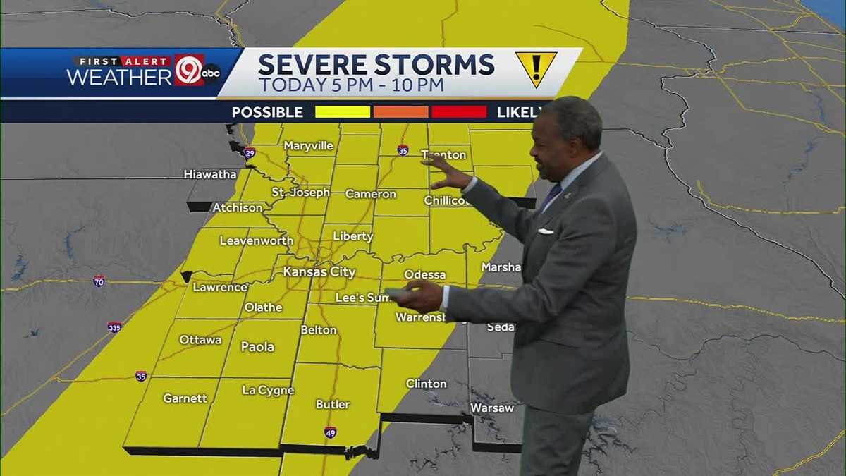 Kansas City weather: Scattered severe storms possible tonight