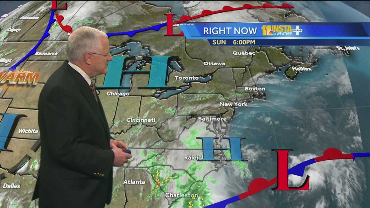 Isolated shower possible Monday