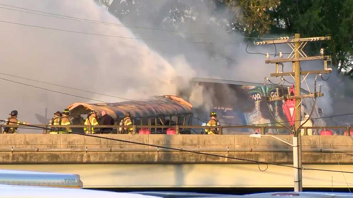 School bus, 2 tractor-trailers involved in fatal highway crash