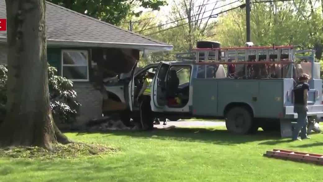 Truck crashes into Lancaster County home