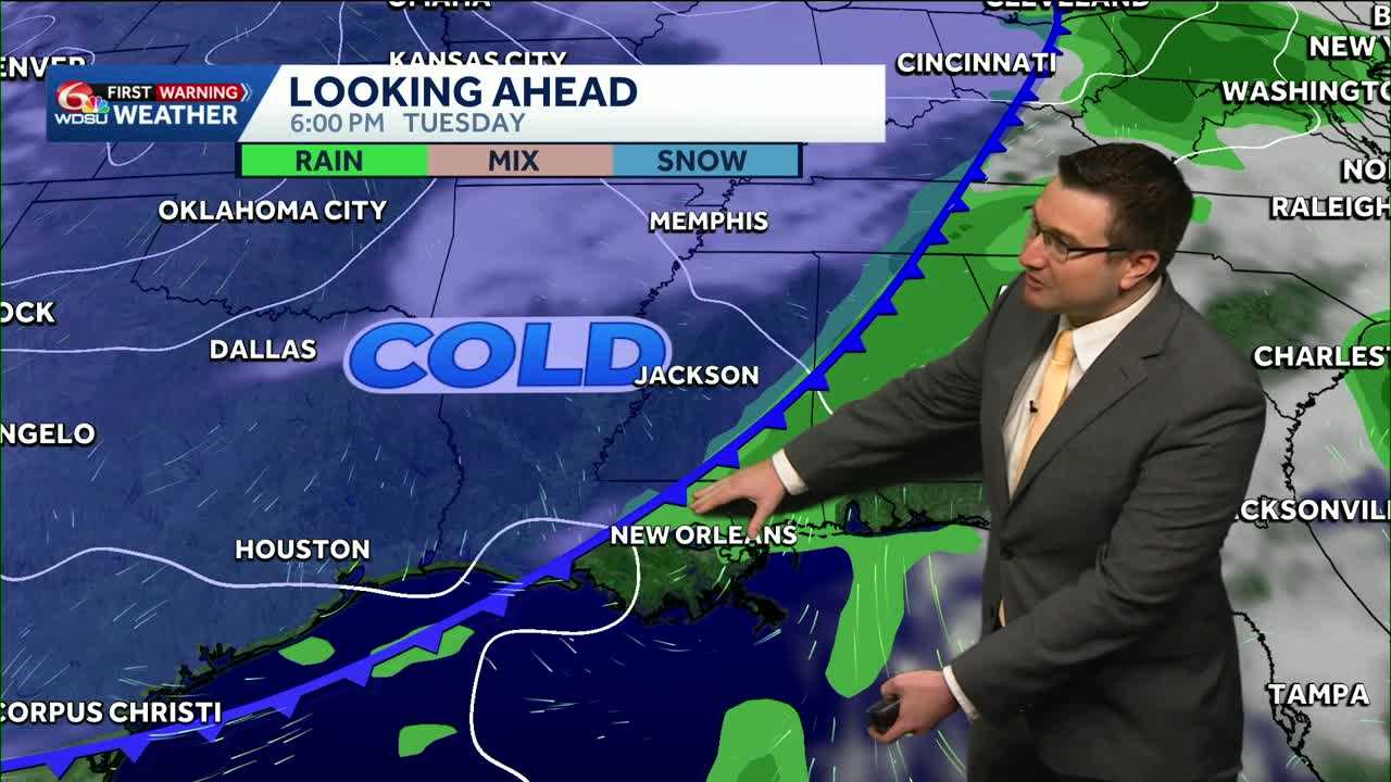 Cold front moving in tonight will give us a big cool down!