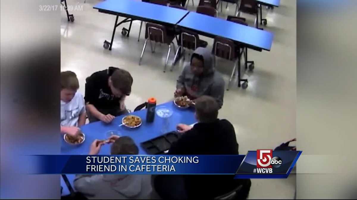 Must See Teen Saves Choking Friend In Cafeteria