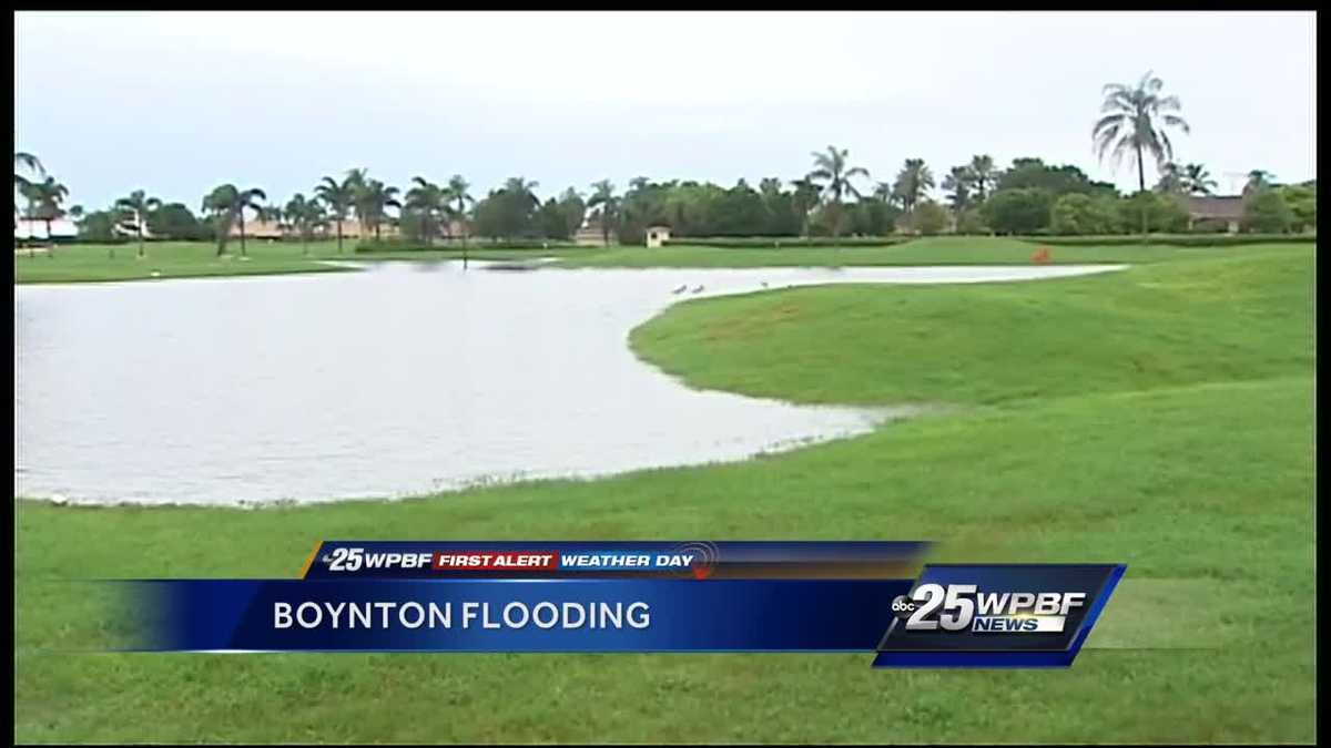 Golf course flooded in Boynton Beach