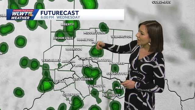 Drizzle and mild temperatures for Wednesday in Cincinnati