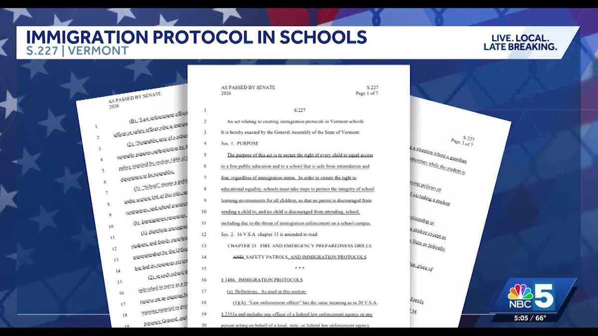 Vermont bill seeks to standardize school districts response to immigration enforcement